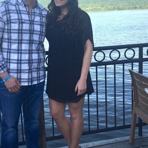 Black clinched waist dress worn once!